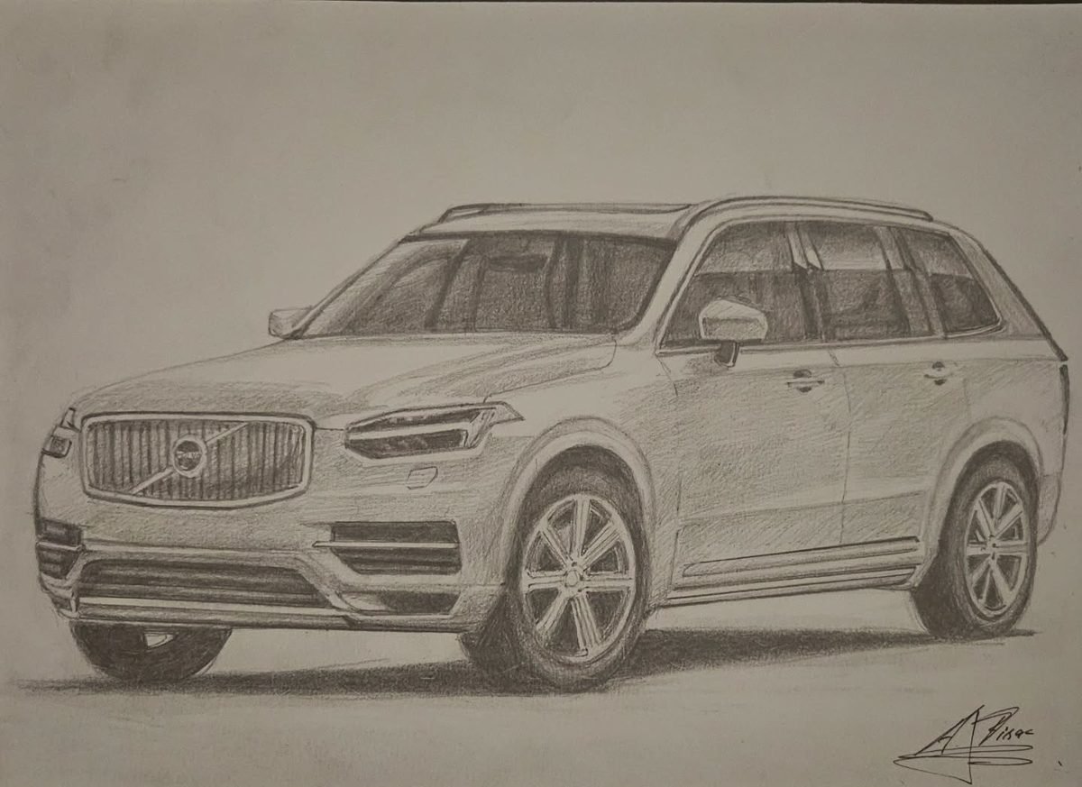 Dibujo a lápiz: Volvo XC90